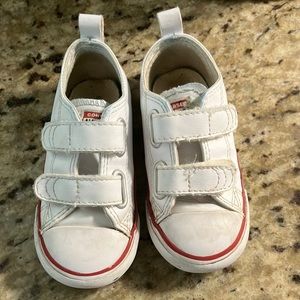 White leather converse toddler shoes size 7